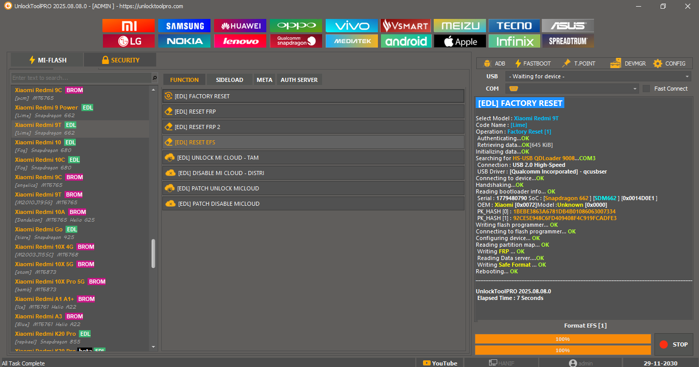 Unlock Tool Pro Supported Devices